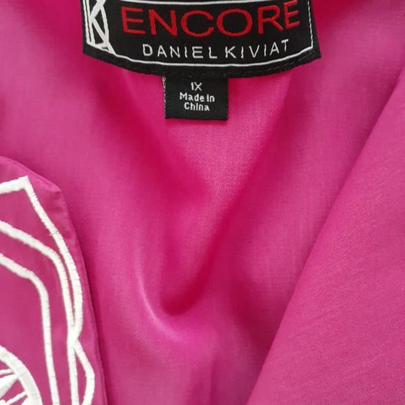 NWT Top Encore by Daniel Kiviat Pink Coverup Tunic Size 1X - Picture 7 of 7